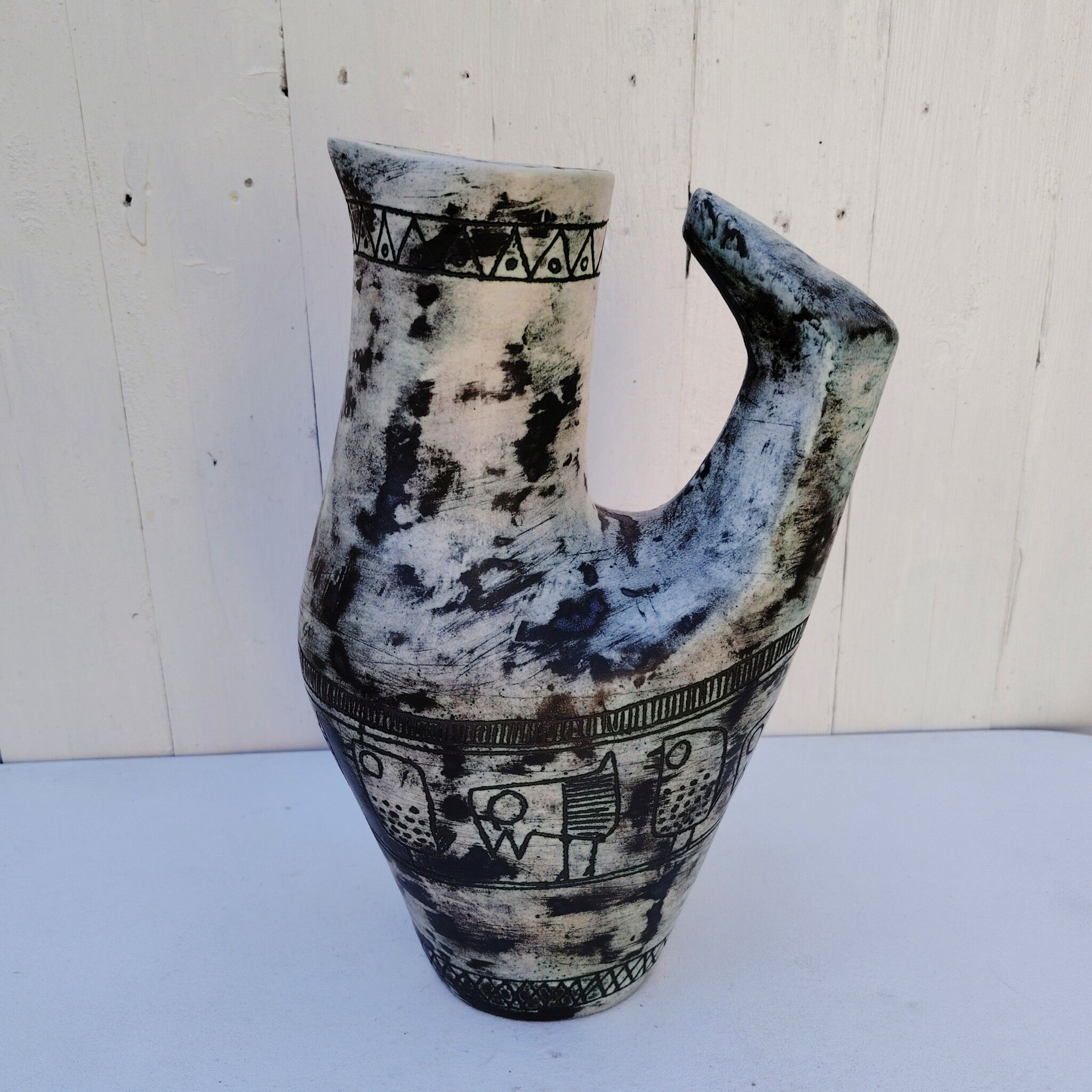 Large zoomorphic vase, ceramic by Jacques Blin