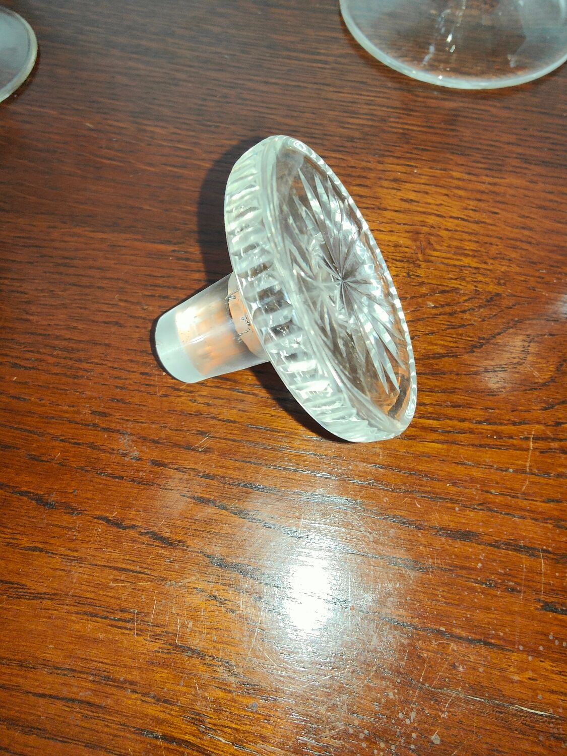 Port carafe in bohemian cut crystal and its 4 Glasses