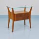 Gio Ponti bedside table in maple and walnut, La Permanente Mobili Cantù, 1940s