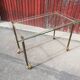 Brass and glass coffee table