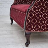 1950s, Danish 3 seater sofa, original condition, furniture velour, beech wood.