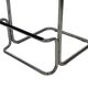 Tabouret de bar vintage en cuir noir et chrome, Italie