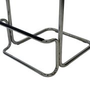 Tabouret de bar vintage en cuir noir et chrome, Italie