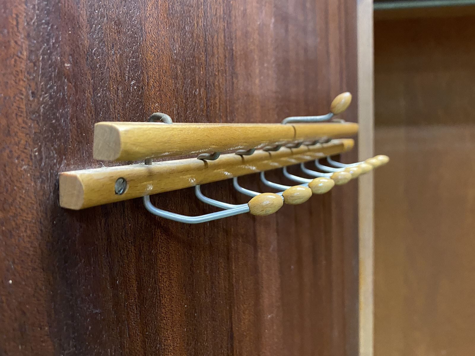 English Art Deco walnut penderie