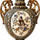Paire de vases balustres en majolique de 1885 signés Gerbing & Stephan