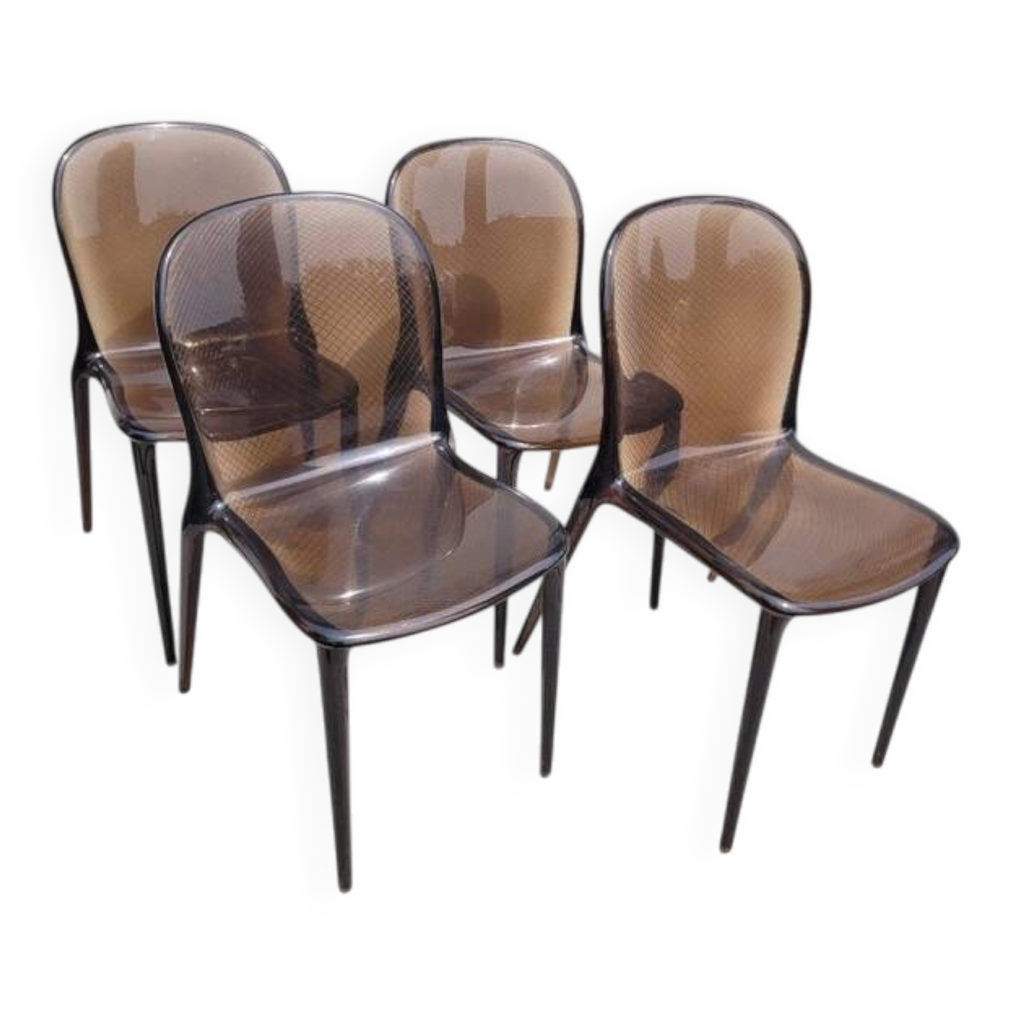 Set of 4 Thalya chairs by Kartell designed by Patrick Jouin