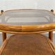 Vintage roasttan coffee table and glass top