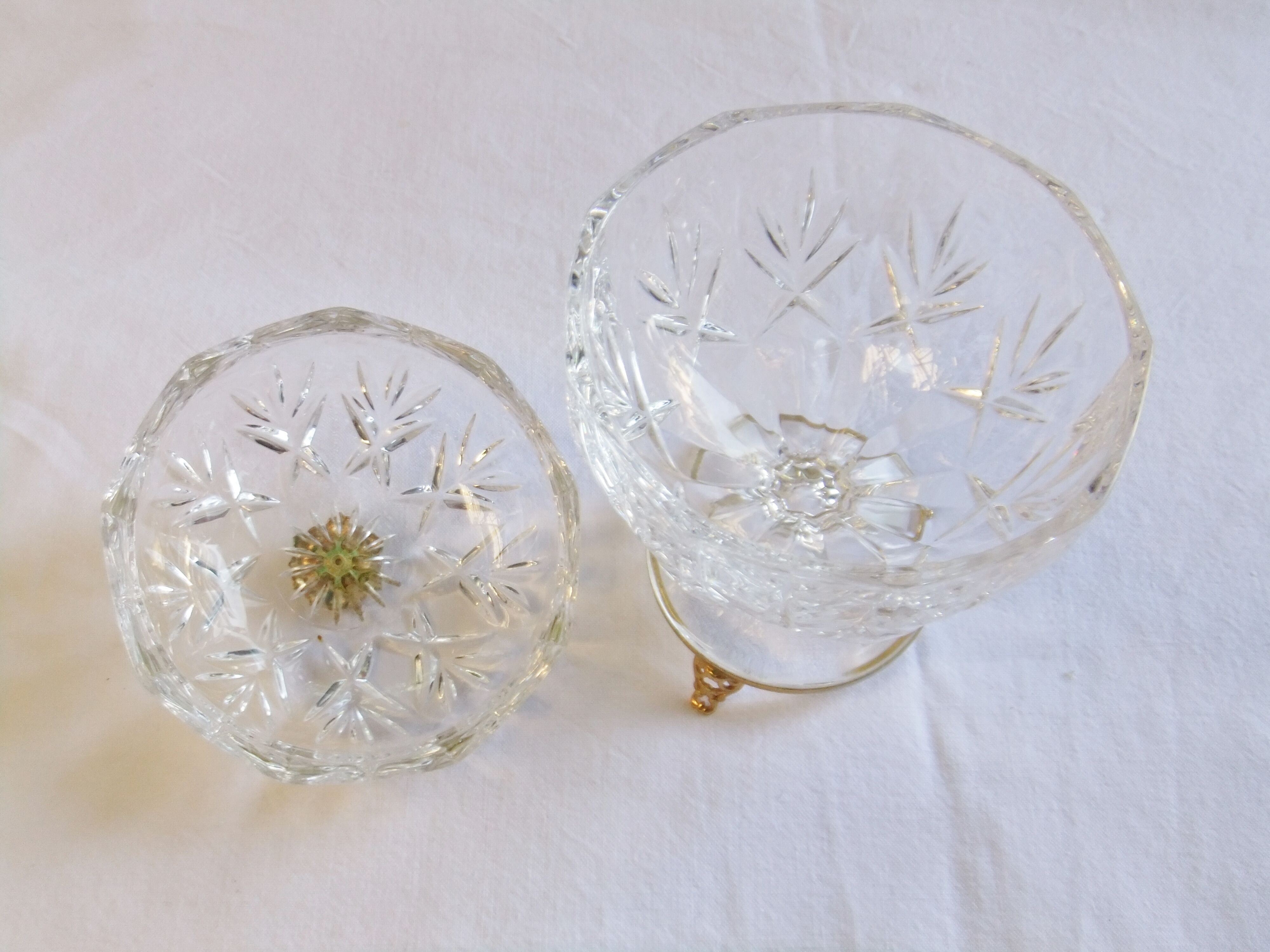 Bonbonnière in crystal cut