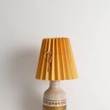 White and Gold Ceramic Table Lamp by Fratelli Fanciulacci, Italy 1970's