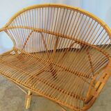 Bamboo sofa and rattan from the 60s