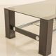 Table basse italienne rectangulaire deux étages 80's