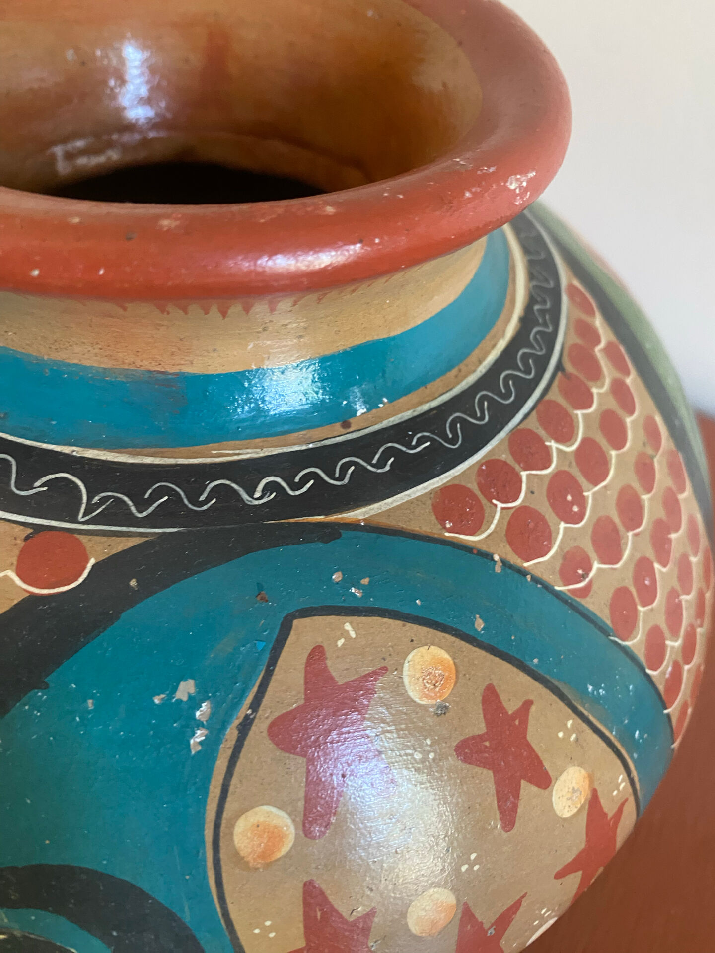 Vintage 90's Mexican ceramic vase