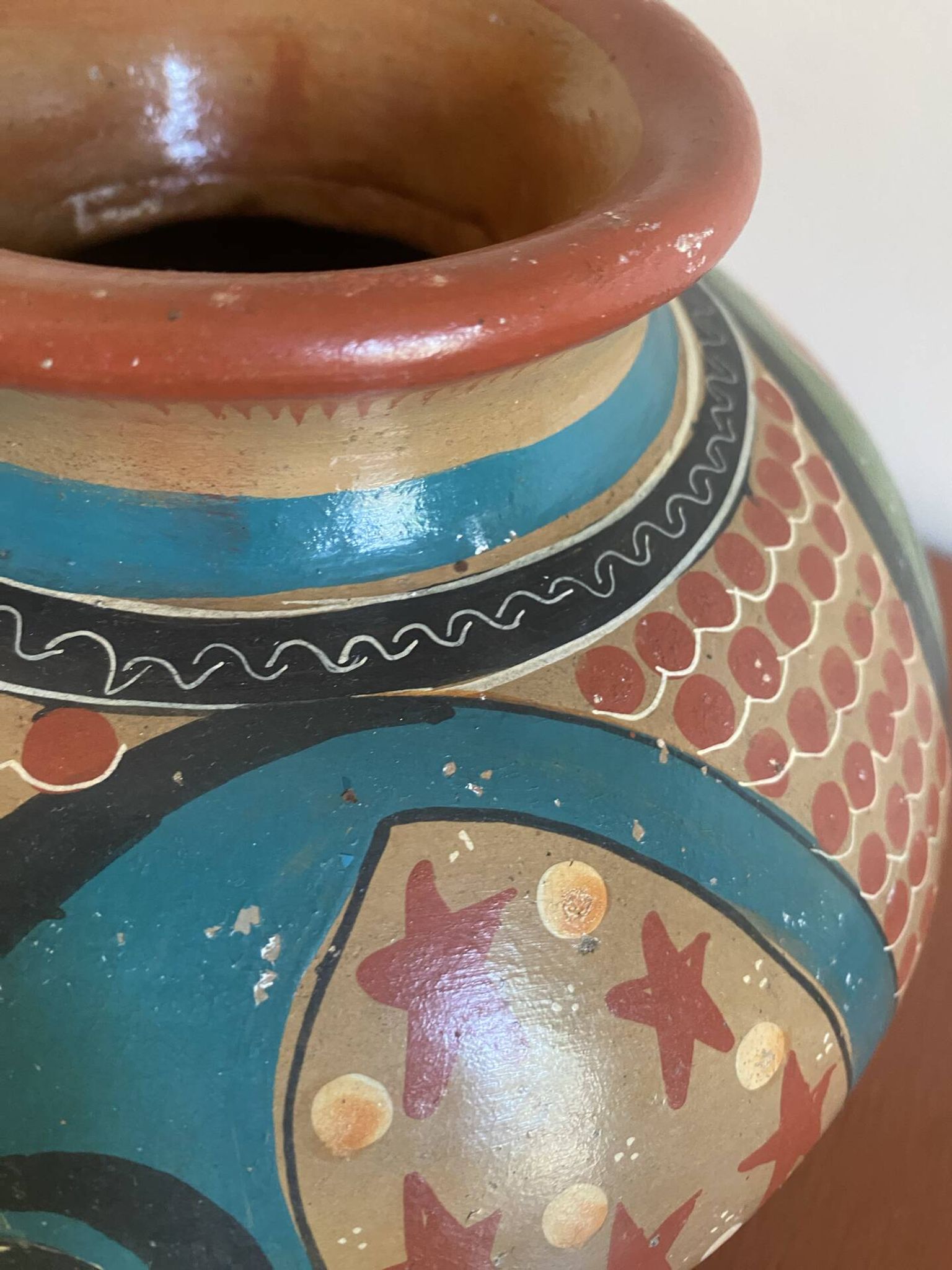 Vintage 90's Mexican ceramic vase
