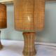 Paire de lampes en osier