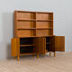 Unité murale indépendante scandinave avec armoire de bar, Norvège années 1960
