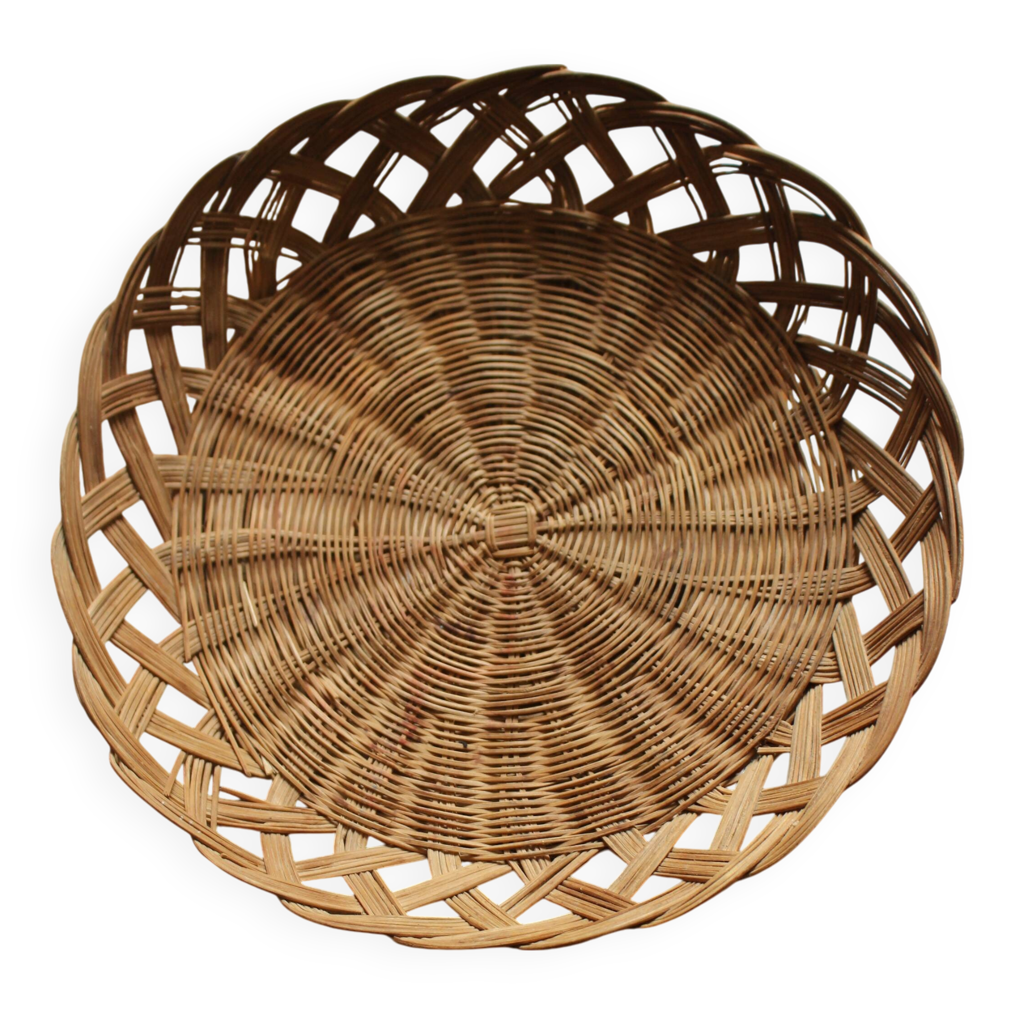 Vintage twisted wicker basket