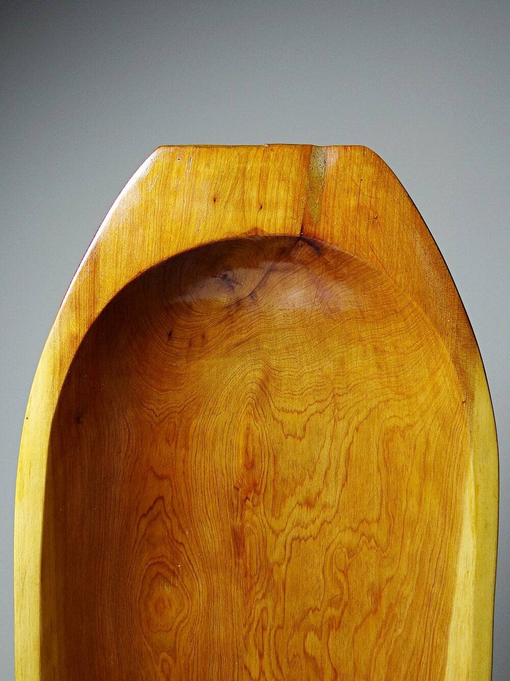 Large, deep wooden bowl, vintage Moroccan.