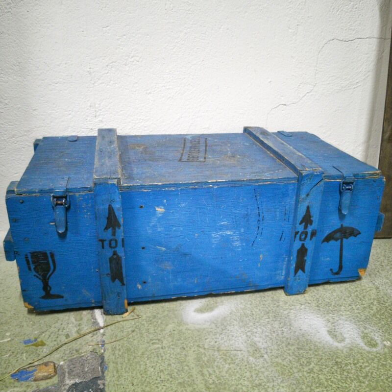Wooden military crate
