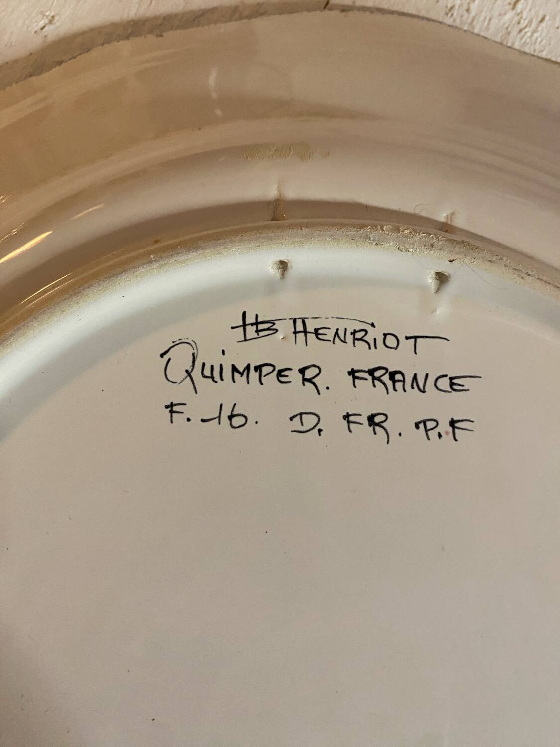 Plat de service HB Henriot  Quimper 40 cm