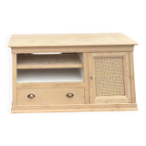 Meuble télé tv rénové en bois brut