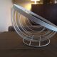 White painted metal fruit basket - Space Age - 1970s/1980s
