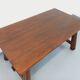 Brutalist rectangular dining table by Georges Robert in pine wood.