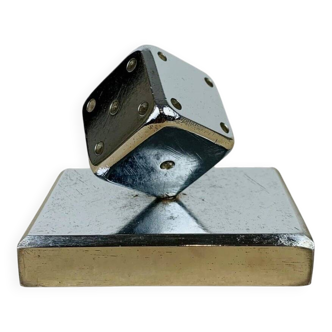 Art Deco sculpture in chrome metal