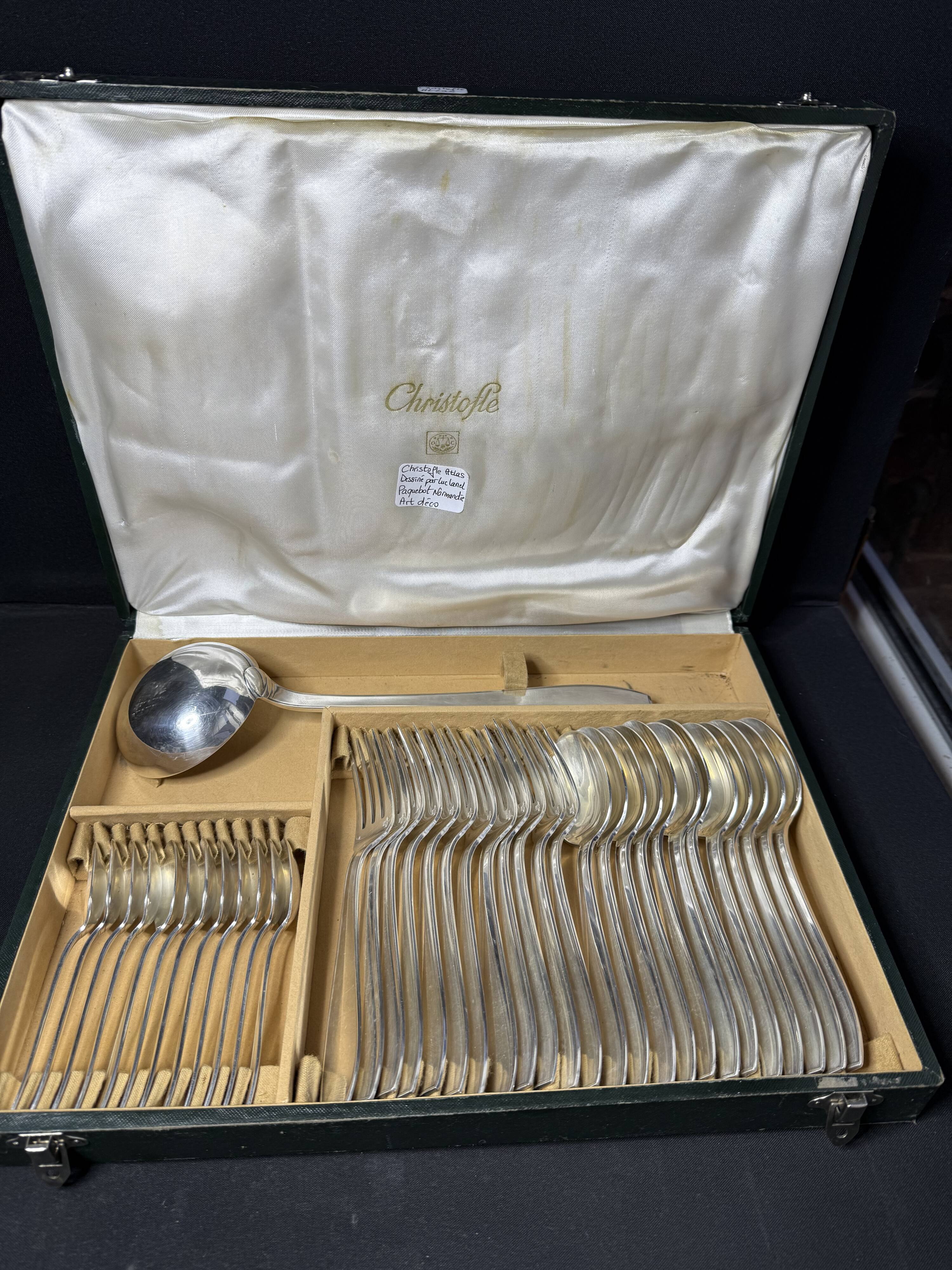 Christofle 37-piece cutlery set, Atlas model