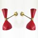 Pair of Italian designer wall lights from the 1950s