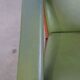 Green Cowhide Leather and Wooden Vintage Armchair