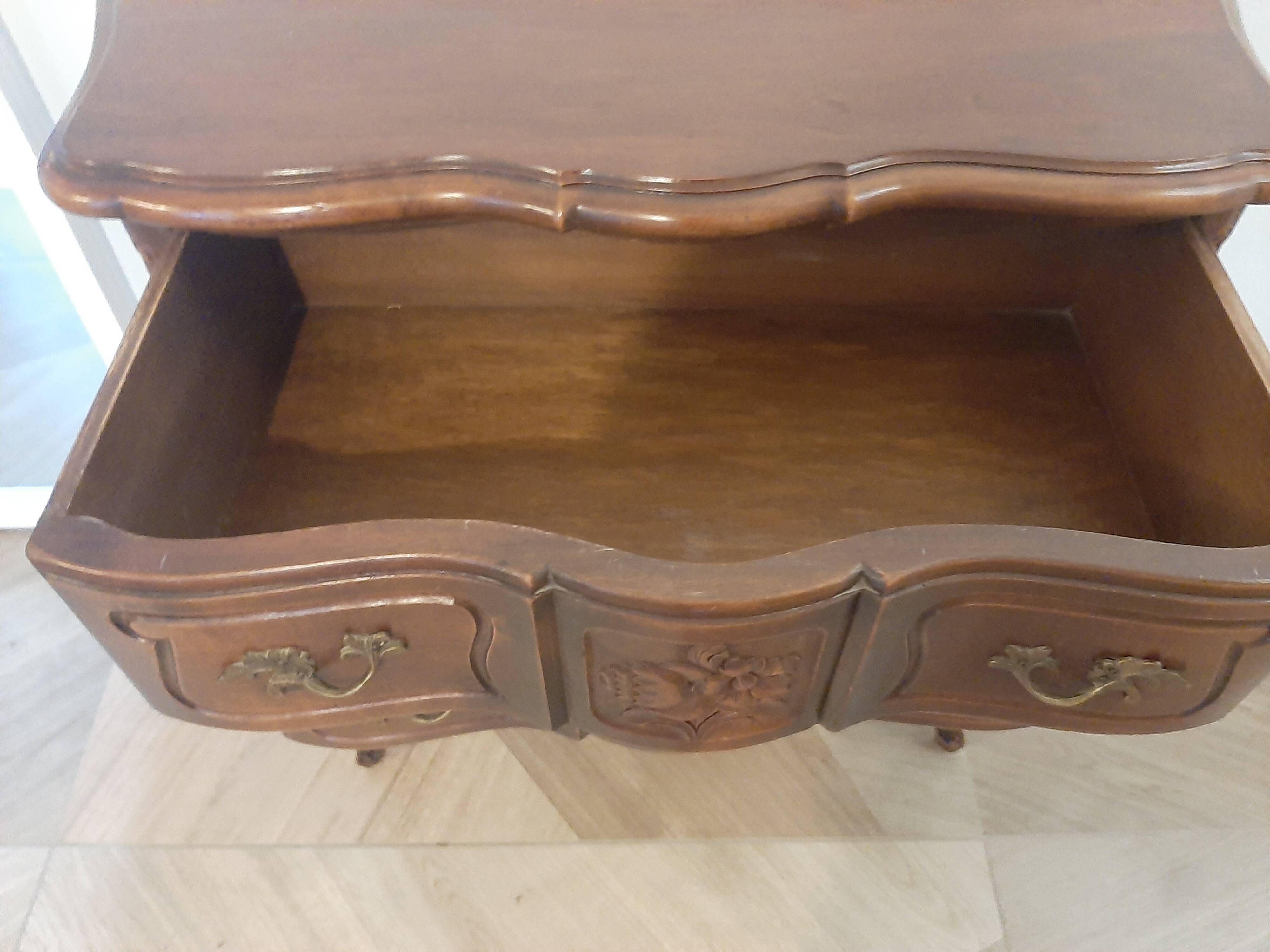 Louis XV style chest of drawers - 2 drawers - Curved feet - 1980s