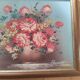 Vintage painting of flowers in a vase