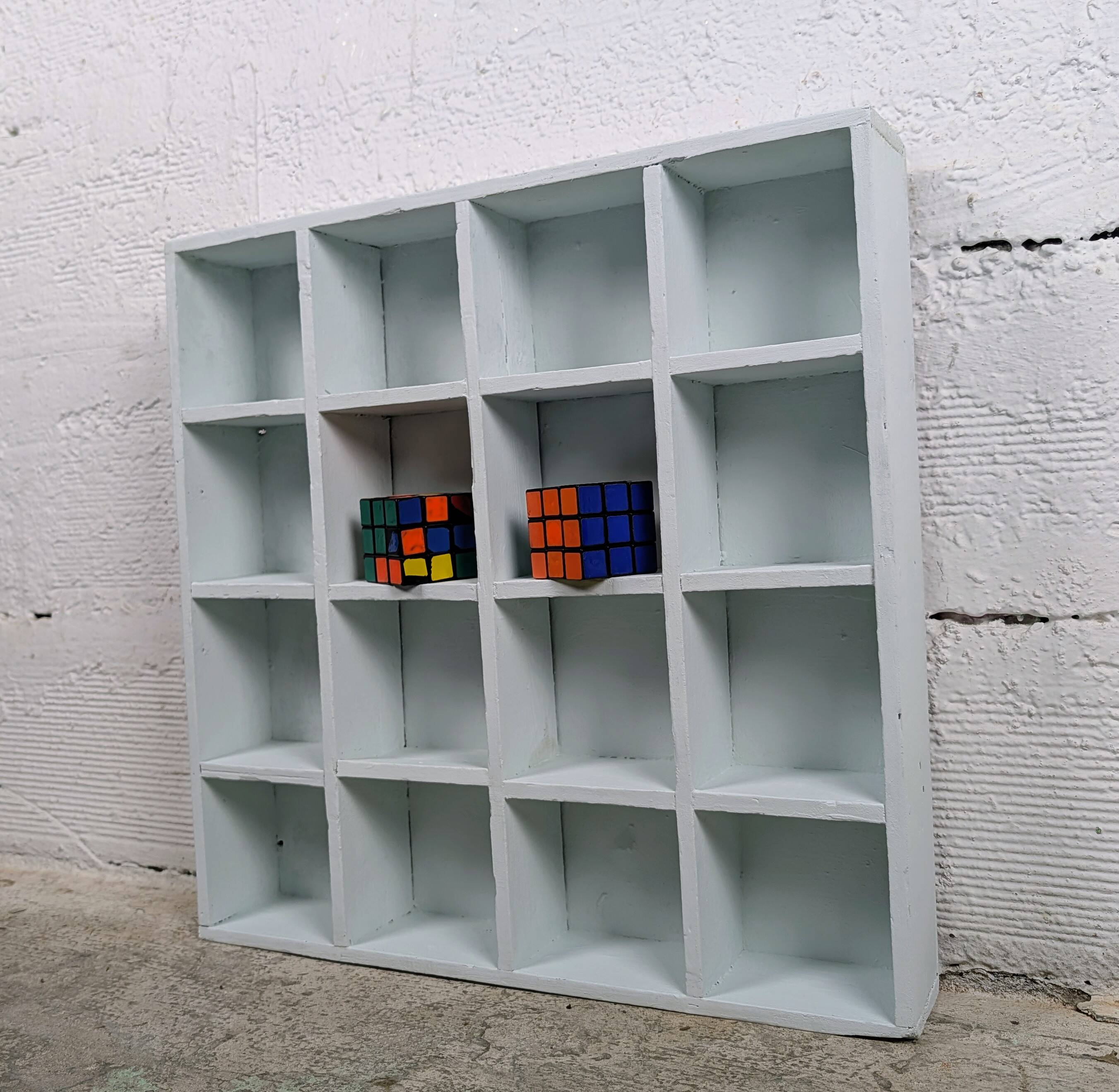 Wooden shelf – 16 compartments