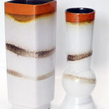 Pair of matching vases 1960's fat lava Germany