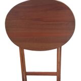Table Bateau teck ovale bois repliable 1970 Table d'appoint en bois vendue à l'unité