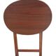 Oval teak wooden folding boat table 1970 Wooden side table sold individually