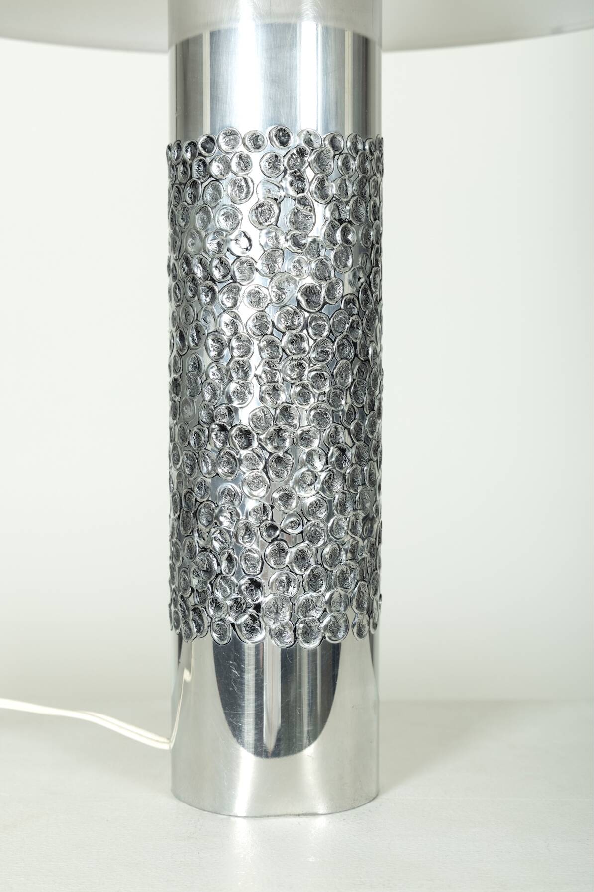 Brutalist aluminum lamp, 1970s