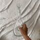 Large Dansk glass carafe, vintage Scandinavian design, ball stopper.