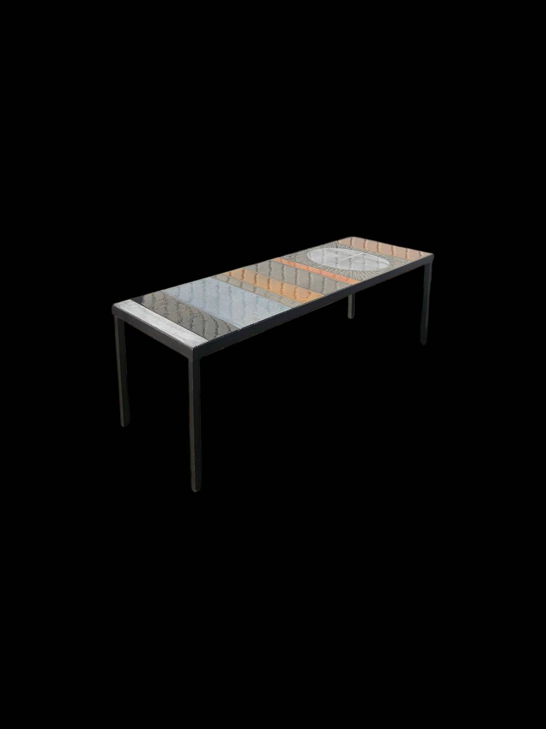 Ceramic coffee table <<< Sun >> by Roger Capron