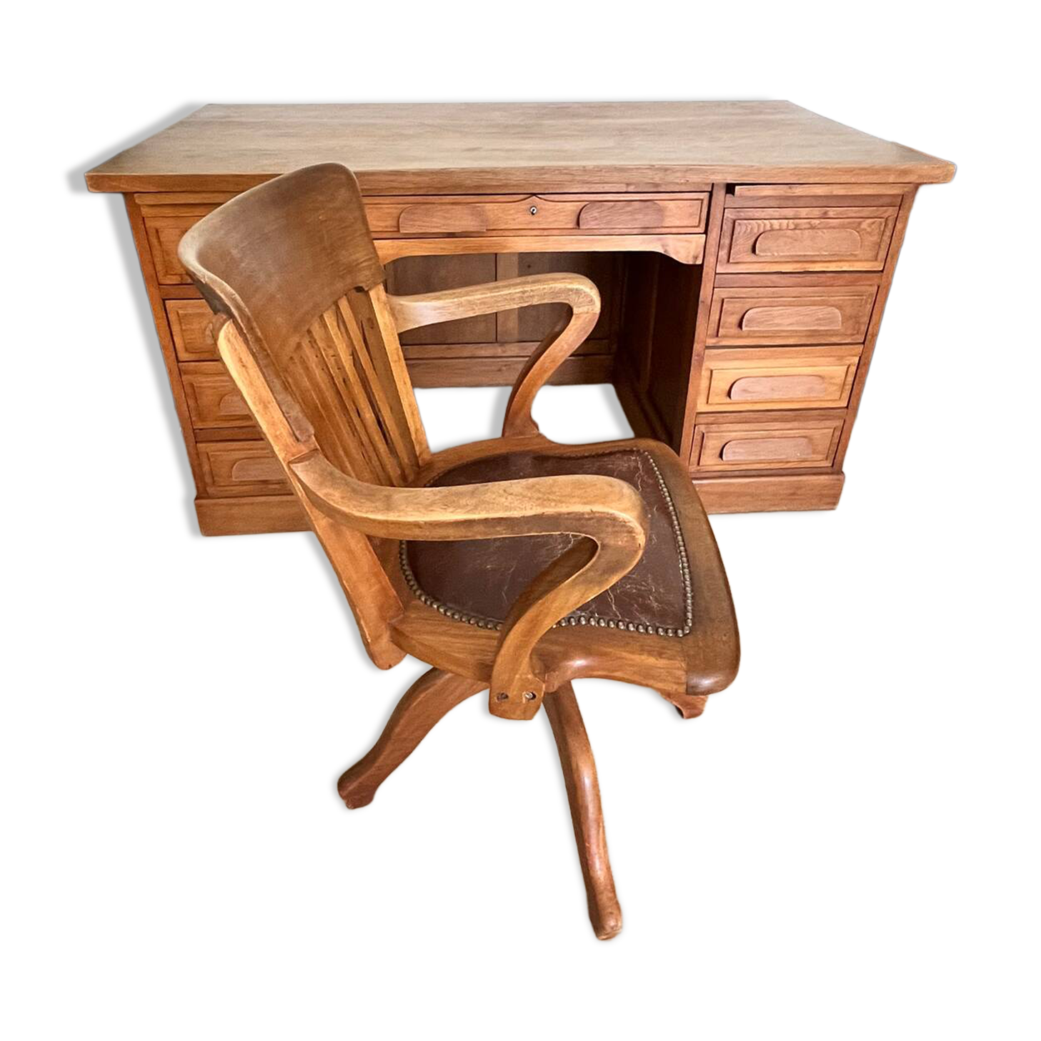 Lot bureau administration + fauteuil assorti