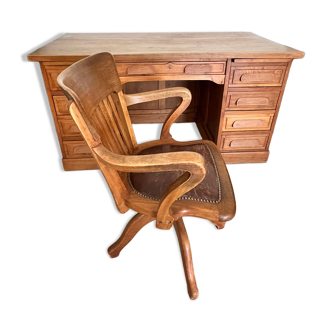 Lot bureau administration + fauteuil assorti