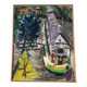École du XXeme - La péniche - Huile sur toile