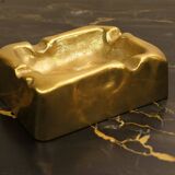 Brutalist bronze ashtray, Lauterbach, France, 1950s