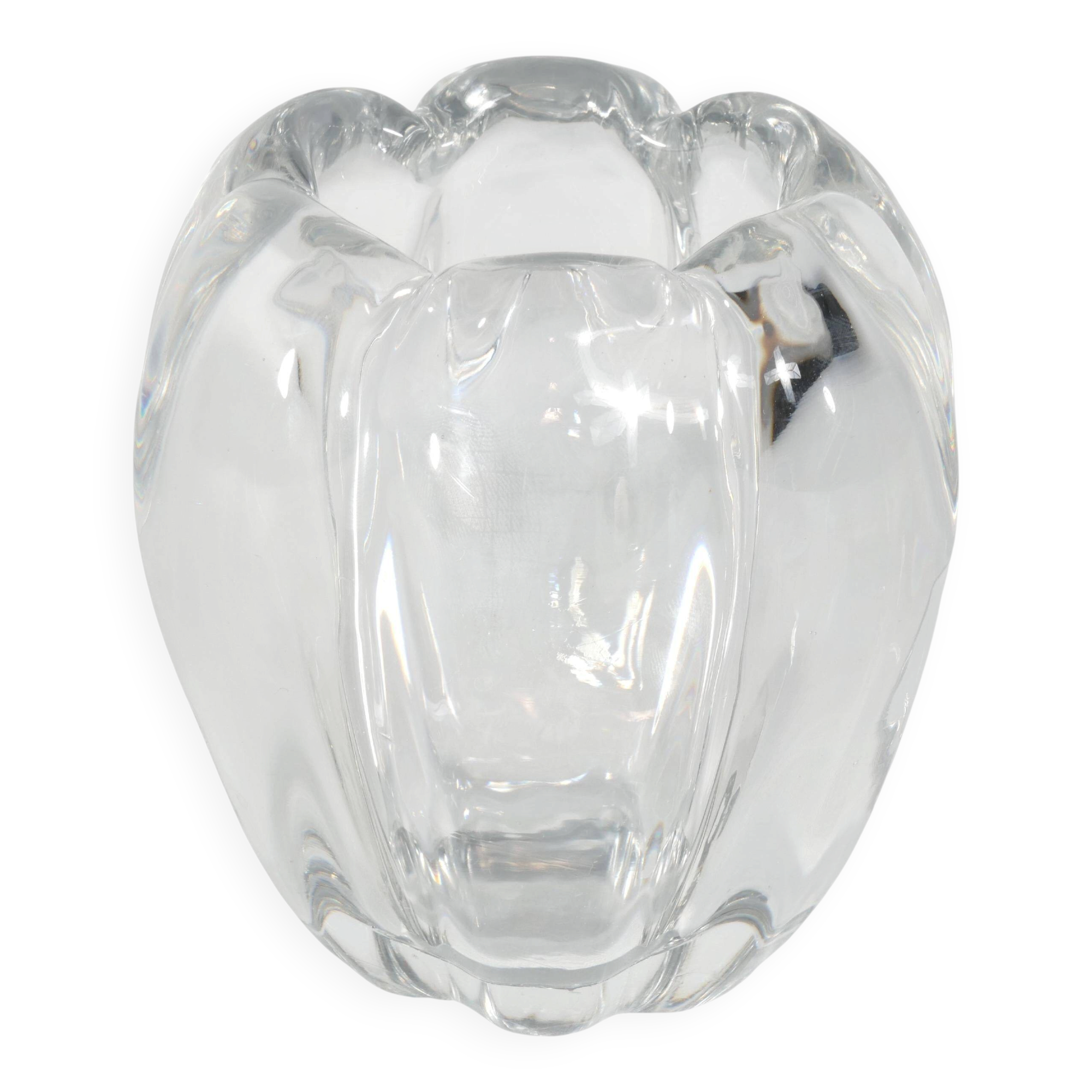 Swedish Grace Crystal Glass Vase Stella Polaris by Vicke Lindstrand for Orrefors