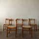 Chaises de salle à manger vintage italiennes rustiques modernes par Snaidero, années 1970, ensemble de 5