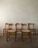 Vintage Italian Rustic Modern Dining Chairs by Snaidero, 1970s, Set of 5