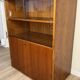 Teak furniture — sliding display cabinet + drop-down door