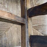 2 mulched armchairs in turned wood