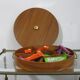 Mid century sewing box with / asystent / Service platform  teak 1960/70s