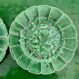 Sarreguemines pair of barbotine plates
